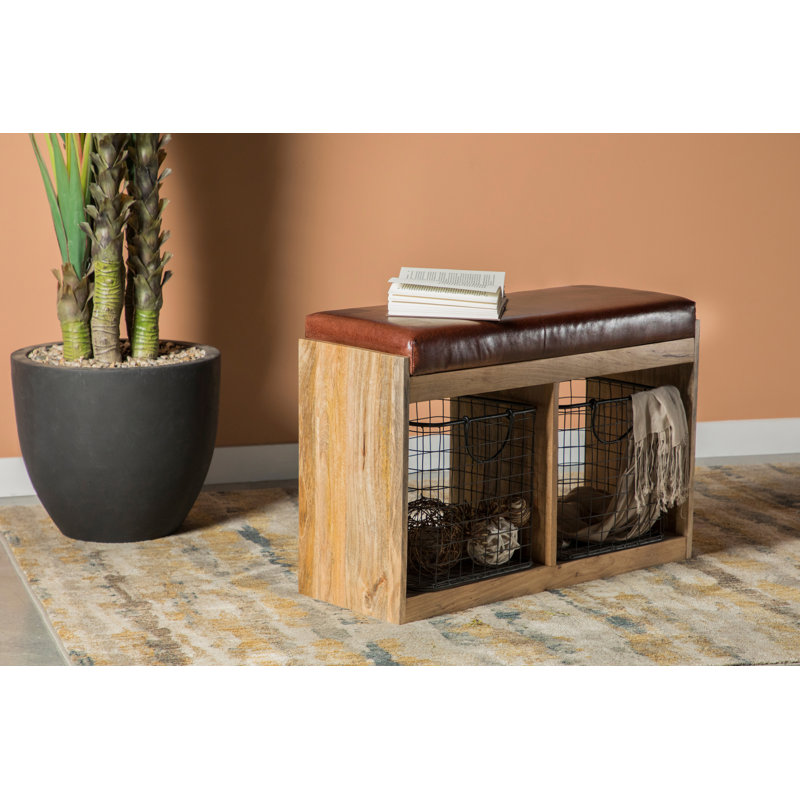 Banc de rangement en similicuir Leleifi