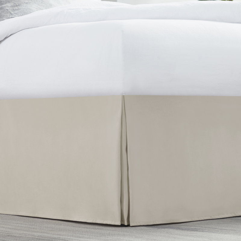 Luxury Pleated 14" Bed Skirt, Full, Linen