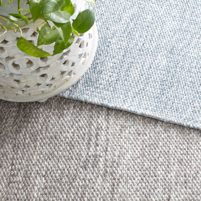 Loggia Sky Handwoven Wool Rug, Rectangle 8'6" x 11'6"