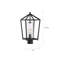 Tête de lanterne câblée 1 lumière H 17,63 po Alicia