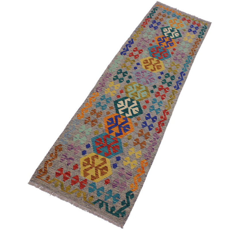 Tapis de zone mauve en laine 2 pi 7 po x 9 pi 7 po one-of-kind fait main kilim McTeer