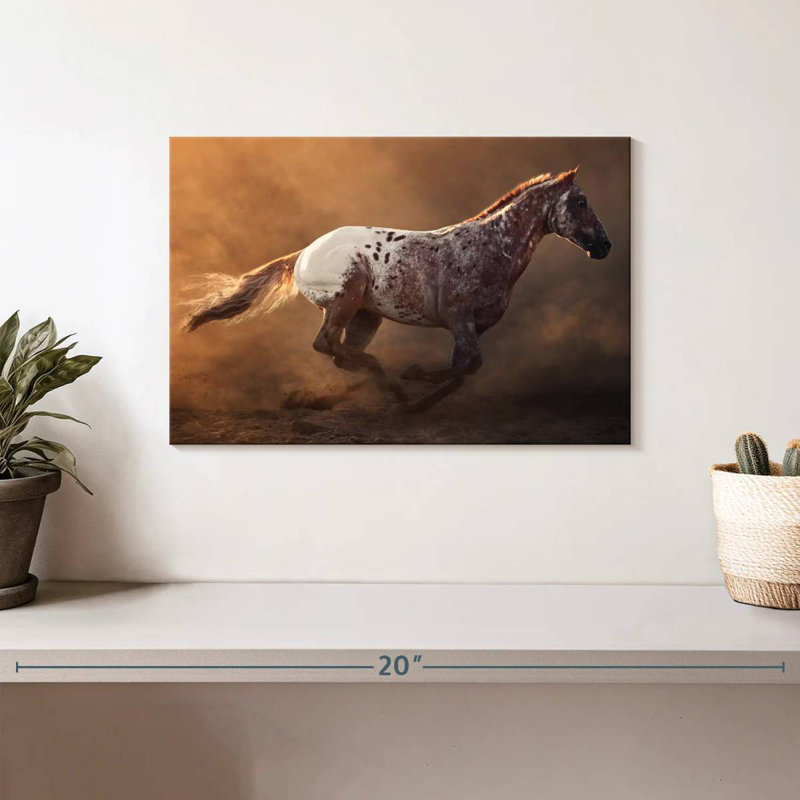 Cheval Appaloosa rapide, H 8 po x l 12 po