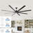96-inch Ceiling Fan With Light And Remote Control, 6-speed Noiseless Reversible Dc Motor.-1246659260