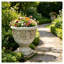 Rust Finish Magnesium Oxide Garden Planter Urn with Drainage Hole, 15.74" Square Outdoor Decor