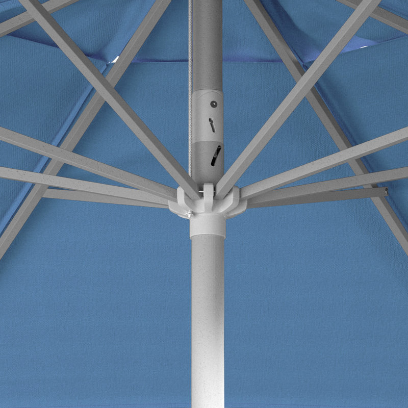 Parasol de marché 86,3 po Kenne, Toile toile Sunbrella® cyan, l 90 po x P 90 po