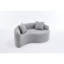 Causeuse S-Curved à double profondeur (21,3 po / 26,8 po), canapé en éponge à compression complète, chenille modulaire pour petits appartements, 400 lb-905573233