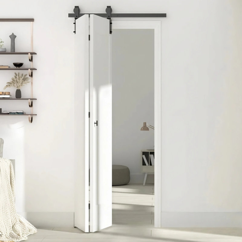 36 In Single Bifold Sliding Barn Door Hardware Kit For Closet Doors, 60 in.
