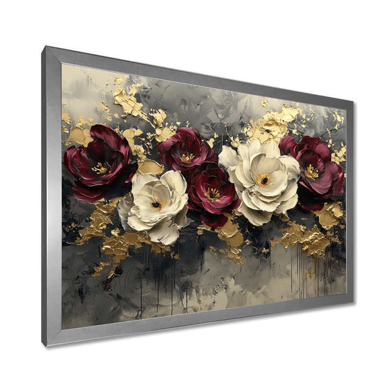 Bourgogne, coquelicots, paysage de rêve la nuit I - Coquelicots, reproductions encadrées, H 12 po x l 20 po, Cadre simple