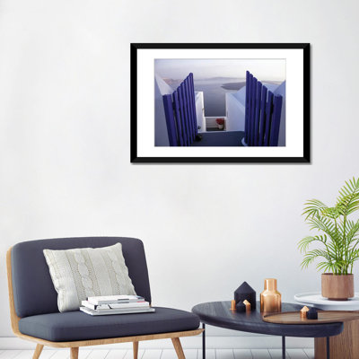«Balcon View I Merovigli Santorini Cyclades Grèce», reproduction de photo sur toile