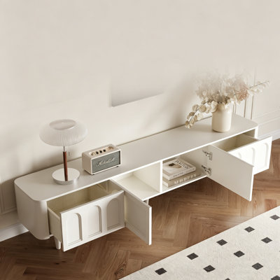 Meuble télé et armoire de rangement de style français crème