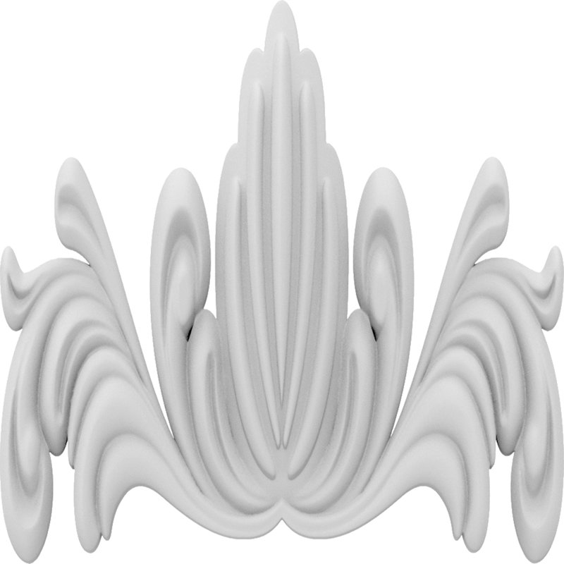 Rosette afton, H 6,5 po x l 6,5 po x P 0,75 po