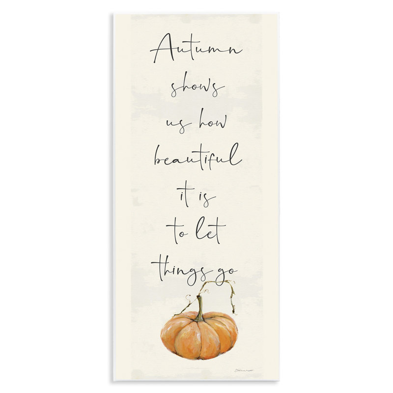 «Autumn montre Fall Seasonal Inspirational Word Design» par Stephanie Workman Marrott - reproduction d'art textuel