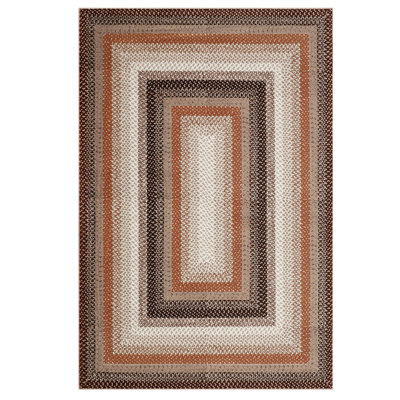 Machine Washable Rug for Living Room Braided Print Non-Slip Area Rug Stain Resistant Carpet for Dining Room Bedroom Nursery Office
