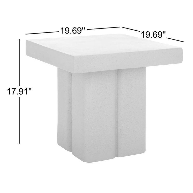 Table d'appoint Stewartville Square, Blanc