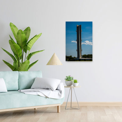 Lewis And Clark Confluence Tower Overlooks Confluence Of Missouri And Mississippi River, Wood River, Illinois, Usa Contemporary Architecture Wall Art