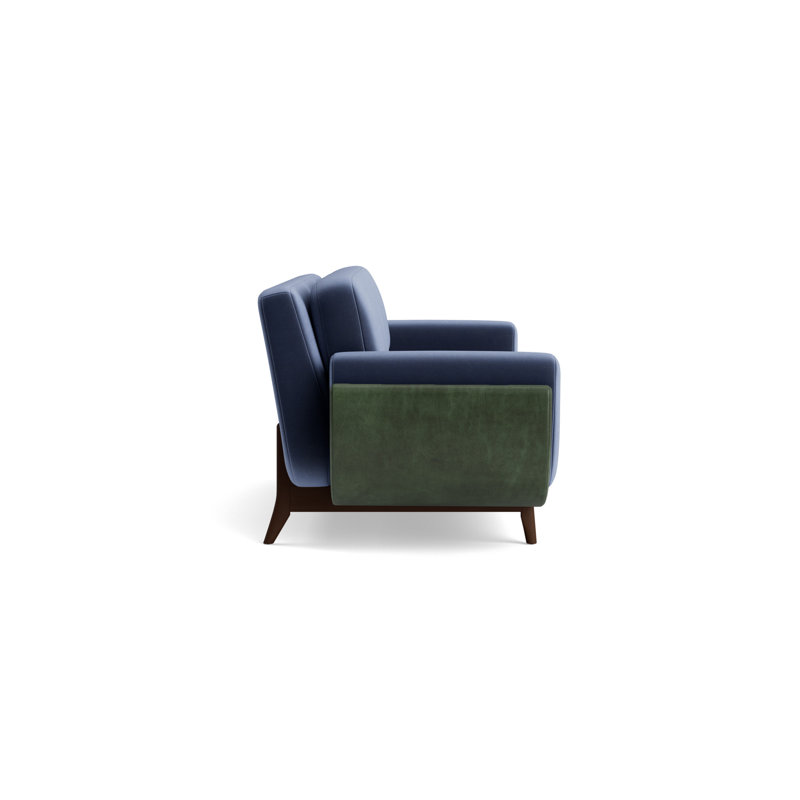 Regatta 100 Sofa, Performance Velvet - Indigo/Bedford - Evergreen, Sienna