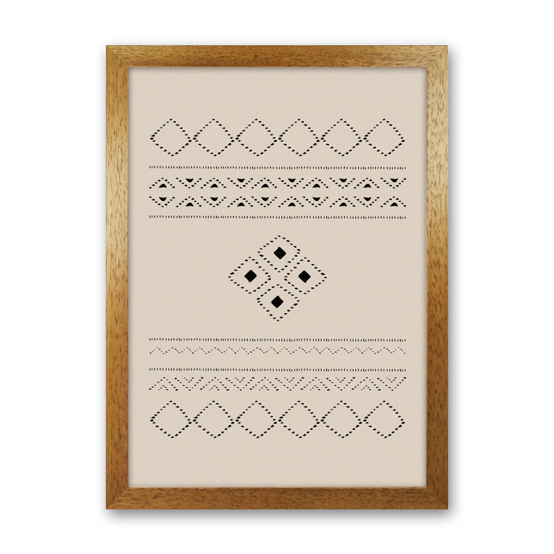 Ethno Neutral - Print, Oak Frame, 88cm H x 64cm W x 3cm D