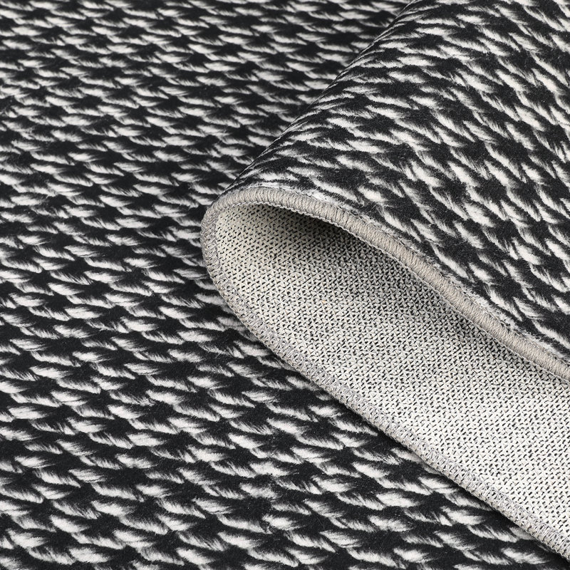 Modern Machine Washable Area Rug – Non-Slip, Low Pile, Soft Contemporary Woven Accent Carpet for Living Room, Bedroom, Office, Non-Shedding Indoor Door Mat