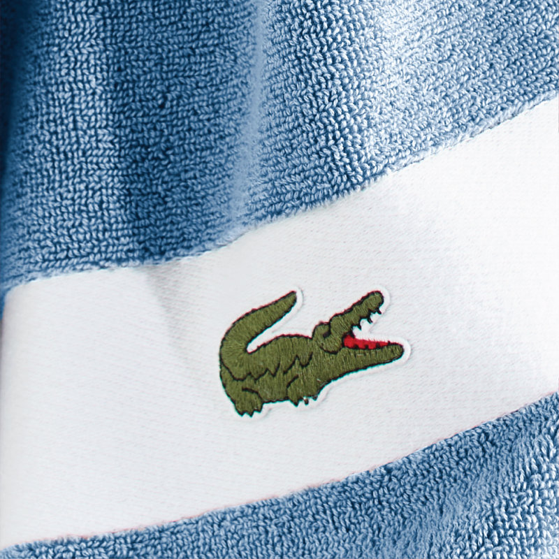 Lacoste Sports Stripe 100% Supima Cotton 6-Piece Towel Set, Skye Blue