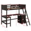 Lit mezzanine simple avec tablettes et bureau, lit mezzanine en bois avec bureau-1742409717