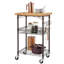 39" Steel Kitchen Cart with Expandable Solid Wood Top and Locking Wheels-42676548