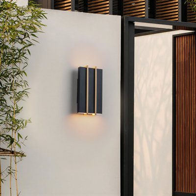 Matte Black LED Outdoor Wall Light