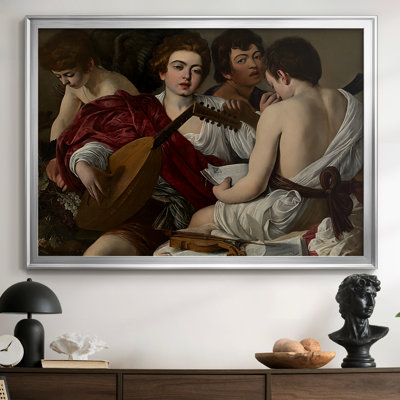 The Musisans-Caravaggio-Toile tendue avec châssis-c. 1595
