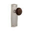 Prairie Plate with Brown Porcelain Door Knob-412303103-412303089