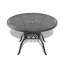 Ensemble de salle à manger toutes saisons en fonte d'aluminium, avec chaises pivotantes et table ronde de 47,24 po avec cadre noir-1358047969