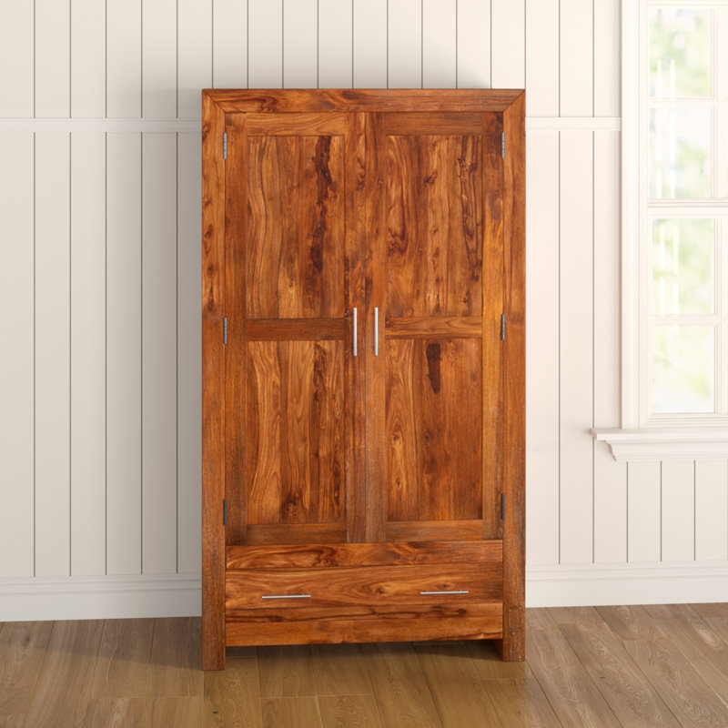 2 Door Solid Wood Wardrobe