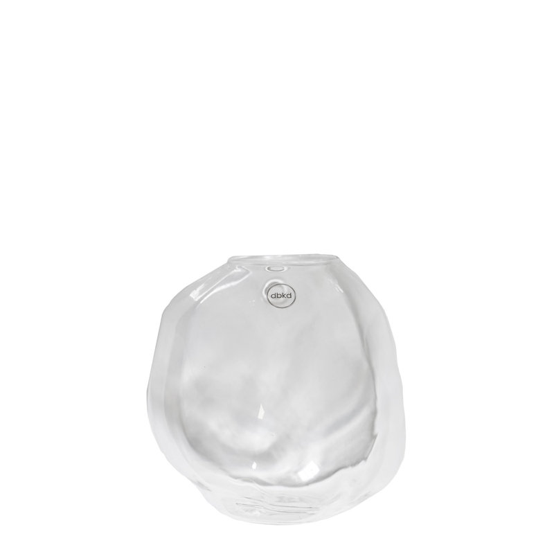 Glass Table Vase, 5.9" H x 5.91" W x 5.91" D