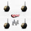 2 Inch Floor Safe Hooded Twin Wheel Caster Grip Neck Stem Set of 4-88884162