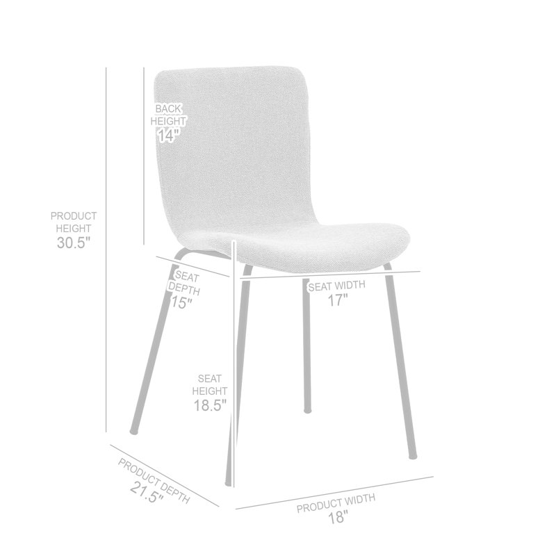 Fetzer Upholstered Side Chair, Charcoal