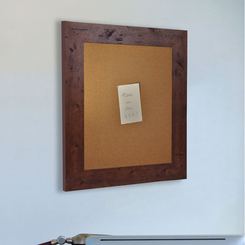 Babillard mural Linlin Barnwood, H 2 pi 6 po x l 2 pi 6 po,  Noyer foncé