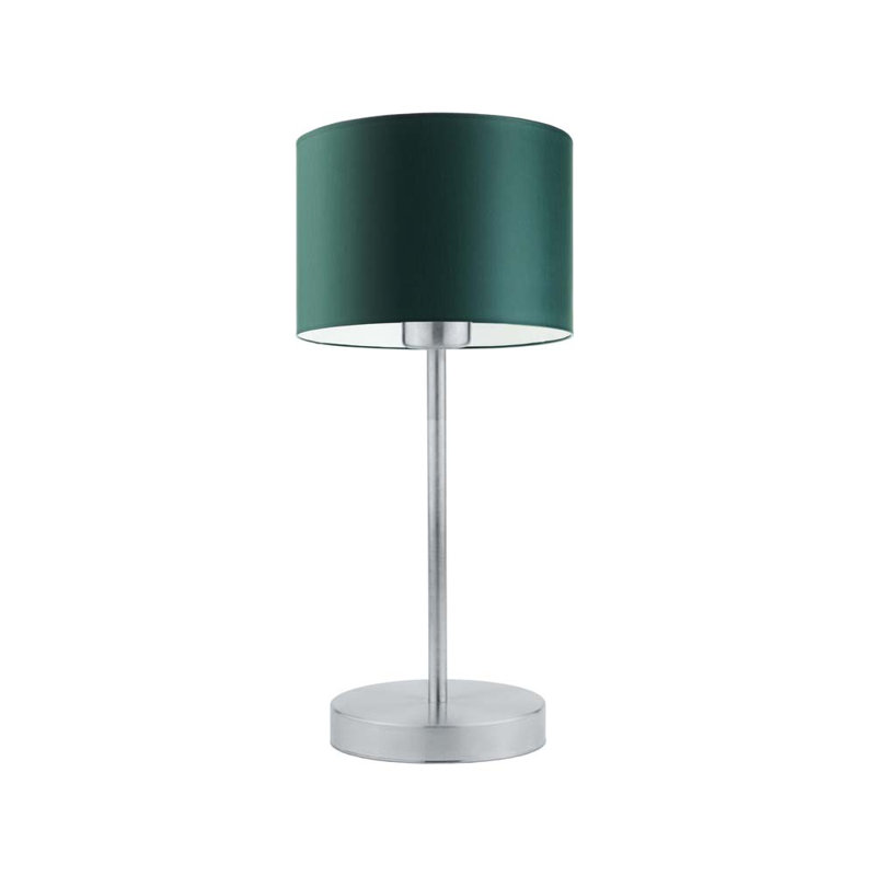 Arseny Metal Table Lamp, Silver, Bottle Green