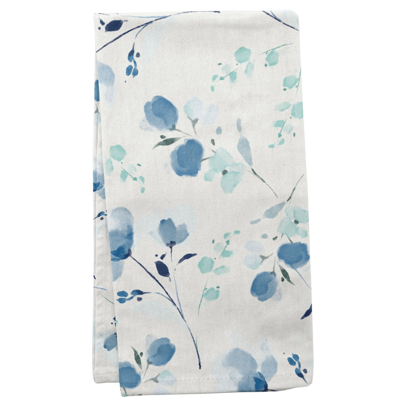 LINGE DE LIN LIN MÉLANGÉ BLEU FLORAL
