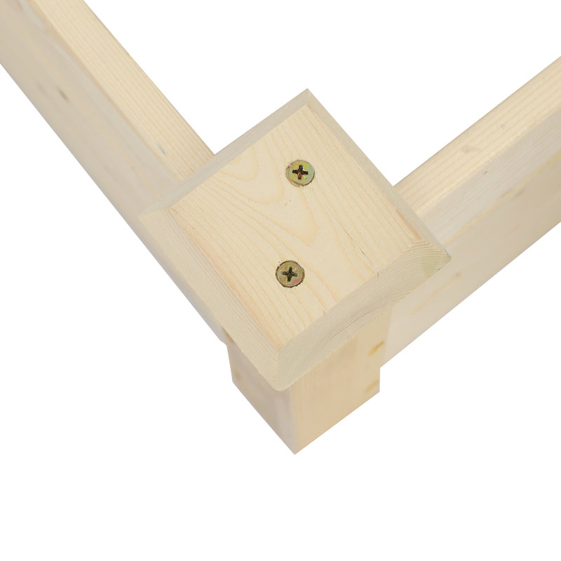 Cadre de plantation en bois, H 7,87 po x l 24,02 po x P 24,02 po