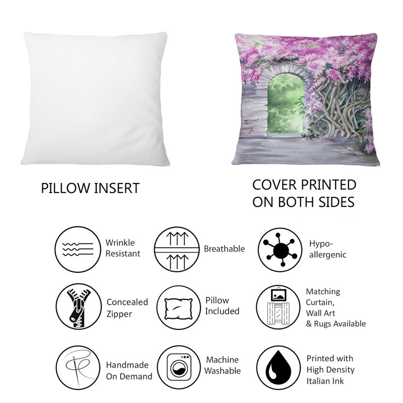 Coussin Blossoming Wisteria Garden Over Garden