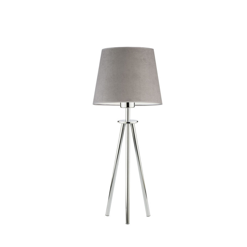 Als Metal Table Lamp, Grey, Chrome