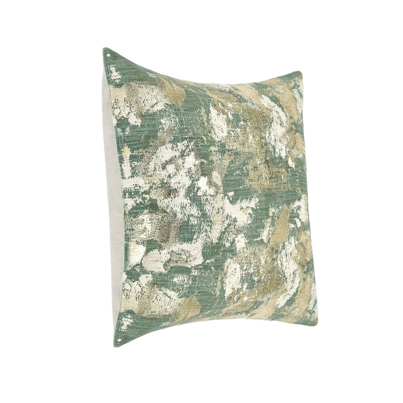 Square Pillow Cover & Insert, Green Abstract