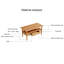 Table basse rectangulaire simple en bois massif-105885317