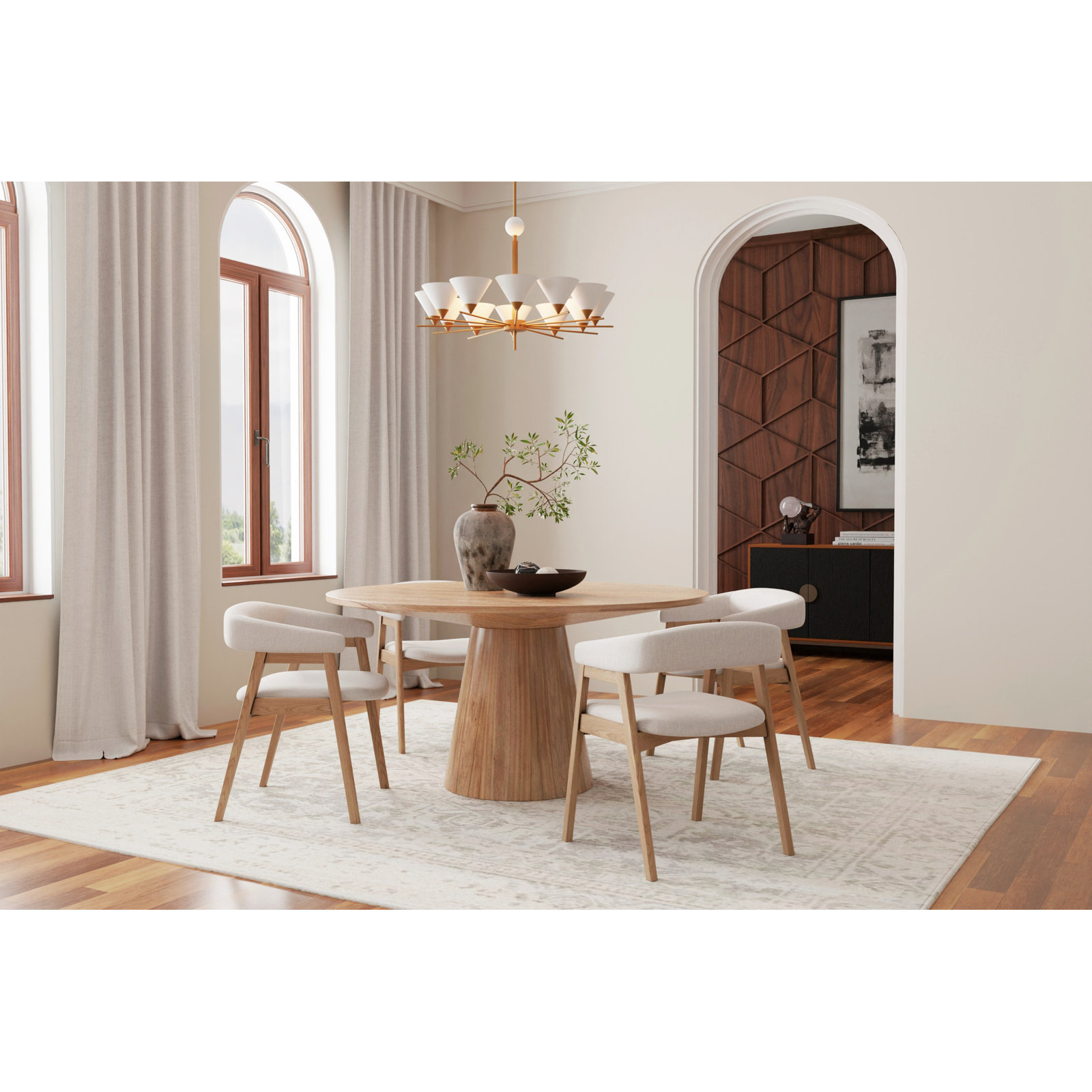 Wyatt Dining Table, 31”H x 59”L x 59”W, Natural
