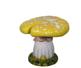 Statue de tabouret de champignon simple divisé surdimensionné