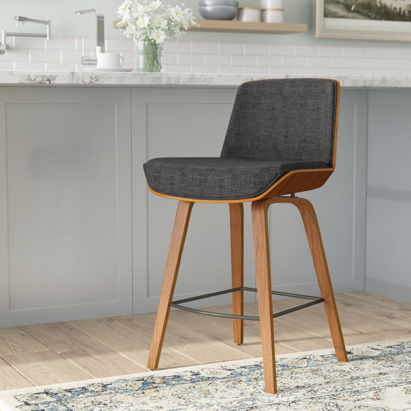 Tabouret de comptoir 25,25 po Craiginorne, Gris anthracite