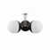 Stellar 3-Light Semi-Flush Ceiling Light In Opal Polished Nickel