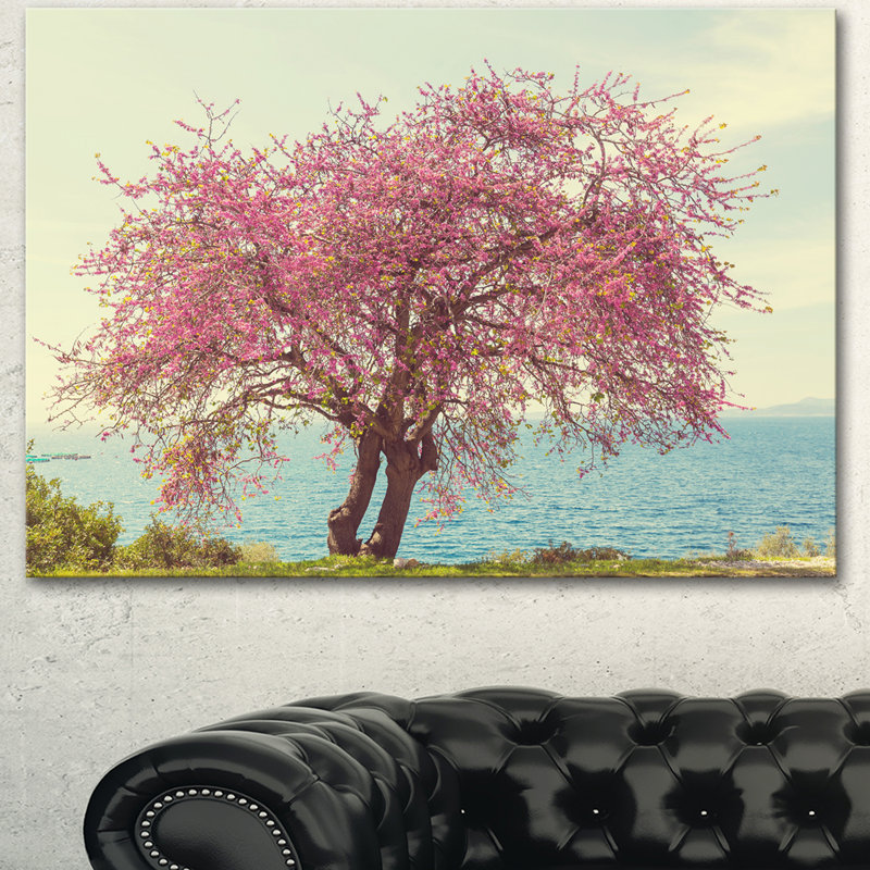 « rose florals on orne tree », reproduction de photo sur toile tendue, H 12 po x l 20 po