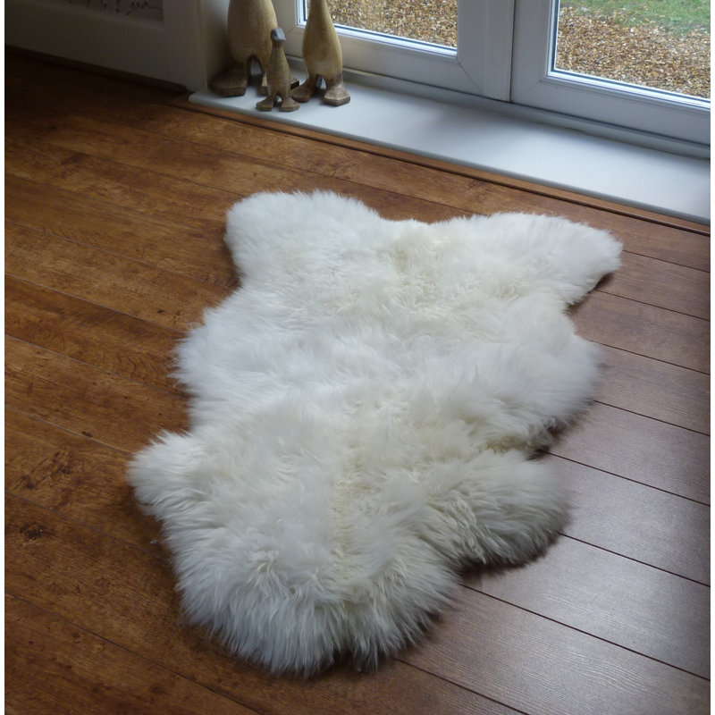 Solid Colour Sheepskin Area Rug, Novelty 65cm x 105cm