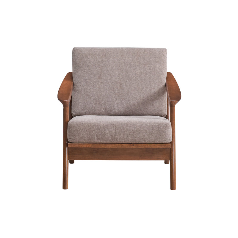 Fauteuil d'appoint en tissu brun clair Lide