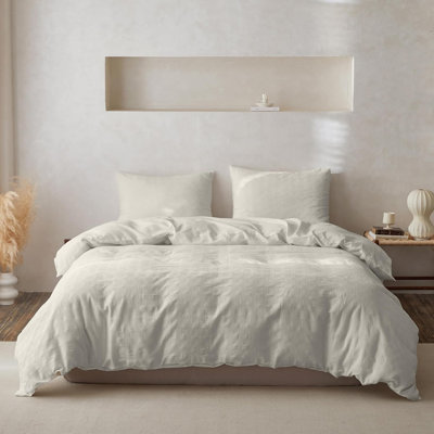 100% Waffle Weave Cotton Duvet Cover Set