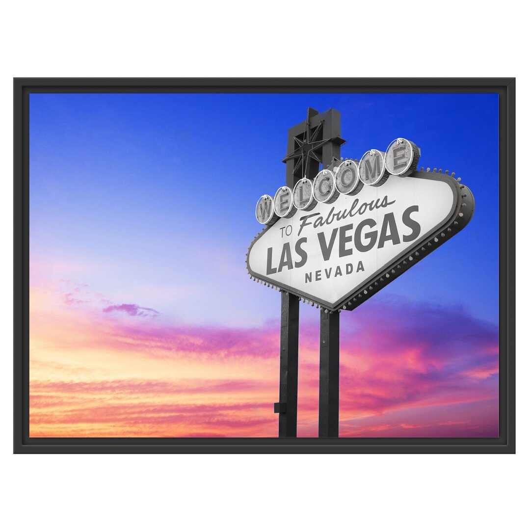 Gerahmtes Wandbild tolles Las Vegas Schild